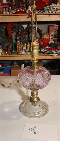 Vintage Pink/Lavender Table Lamp