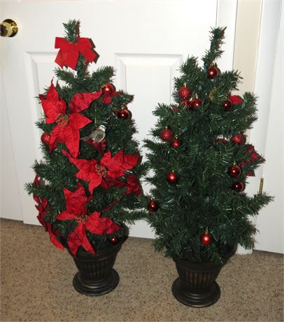2 Small Christmas Trees
