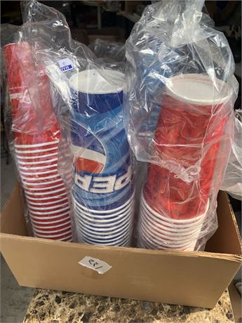 Paper Cup Lot - Pepsi & Friendly's Wax-Lined Drinking & To Go Sundae Cups