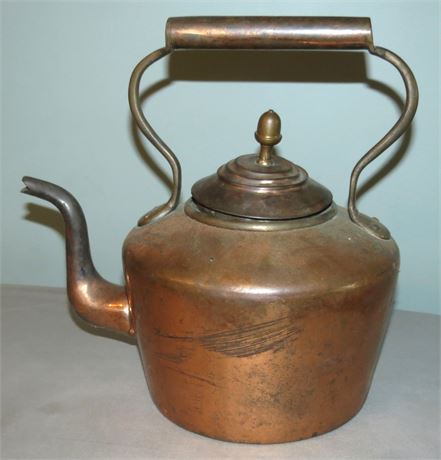 Antique Copper Tea Kettle