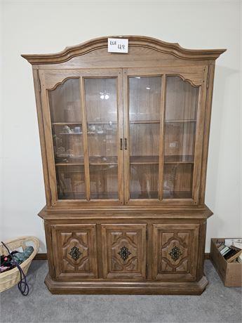 Vintage Wood China Cabinet
