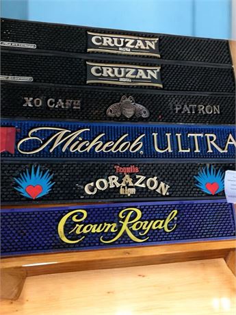 Branded Bar Mats - Patron, Michelob Ultra, Crown Royal, Cruzan Rum & More
