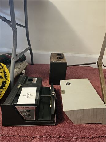 Ward 444 Automatic Slide Projector & Film Storage Box