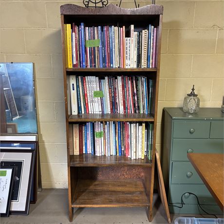4-Tier Wooden Bookcase - 25.5 x 15.5 x 62.5"T