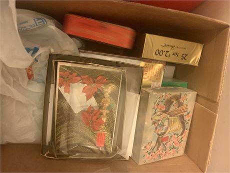 Vintage Christmas Card Lot Multiple Boxes