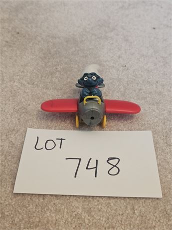 Vintage 1981 Peyo Super Smurf Toy Airplane