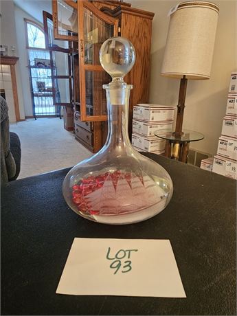 Vintage Etched Tuscany Clipper Ship Decanter
