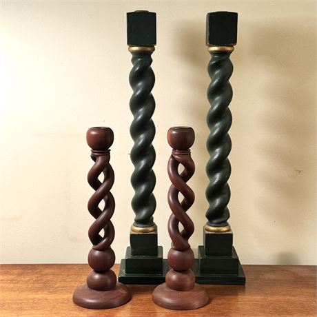 Wonderful 24"T & 15" Barley Twist Candlestick Holders