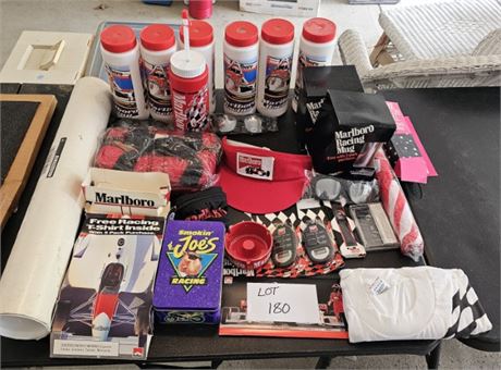 Marlboro Mixed Racing Lot: T Shirt / Stop Watches / Visor / Water Bottles & More