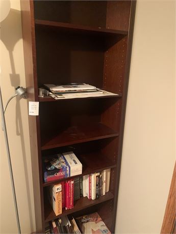 IKEA Tall Brown 6-Tier Wooden Bookcase/Book Shelf W/Contents