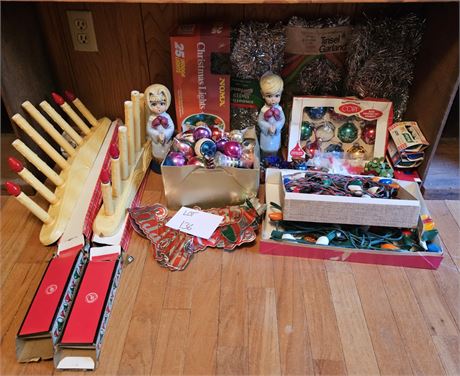 Vintage Christmas, Ornament, Lights, Candelier's & More