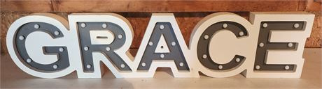 "Grace" Lighted Sign