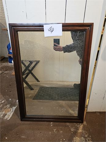 Vintage Wood Framed Wall Mirror