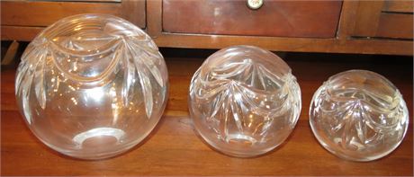 Set Of 3 Crystal Paperweights