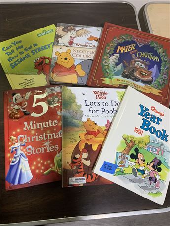 Children's Story Book Lot Disney Winnie the Pooh Sesame Street