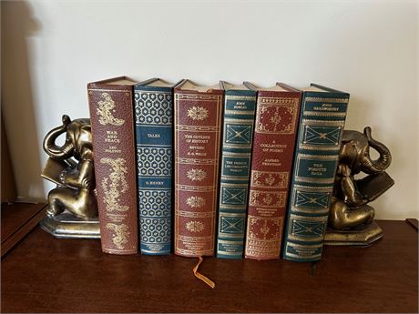 Book Set with Elephant Book Ends