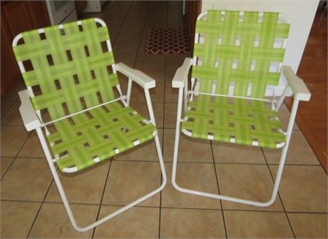 Webbed Folding Lawn Chairs