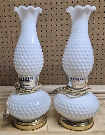 Milk Glass Lamps