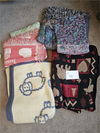 Mixed Blanket Lot - Different Sizes & Styles