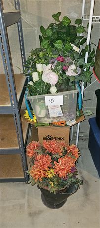 Large Mixed Faux Floral Lot- All Seasons