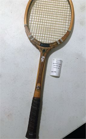 Vintage T.A. Davis Imperial Deluxe Wooden Tennis Racquet
