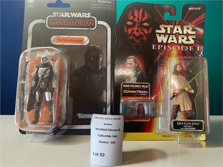 Star Wars The Vintage Collection The Mandalorian and Qui-Gon Jinn from Episode I