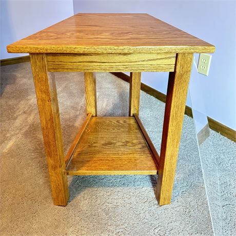 Jericho Woodworking Amish Trapezoid Side Table