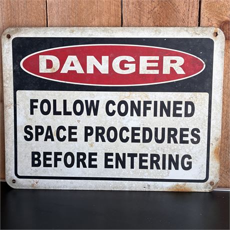 Old Industrial Danger Metal Sign