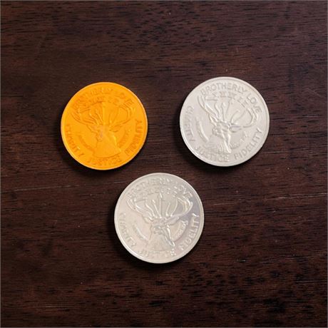 Benevolent and Protective Order of Elks Crew of Orleanians Fraternal Token Lot