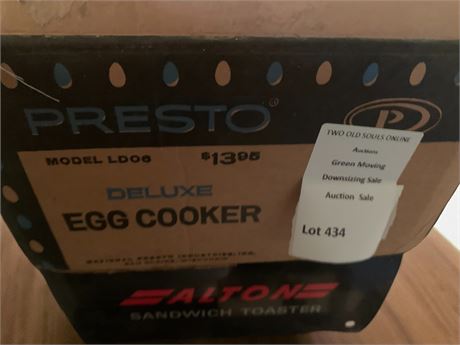 Presto Deluxe Egg Cooker & Alton Sandwich Toaster Lot