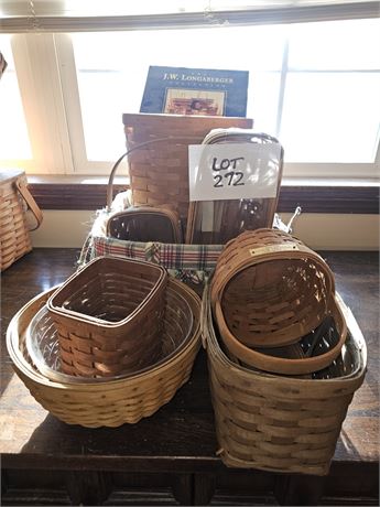 Mixed Longaberger Baskets- Sizes, Year & Style Vary