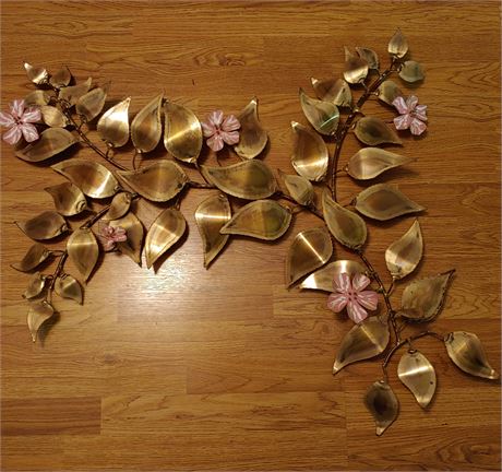 Brass Floral Wall Art