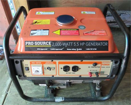 Pro Source 2,000 Unit 5.5 HP Generator