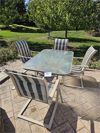 Outdoor Glass Table & Chairs