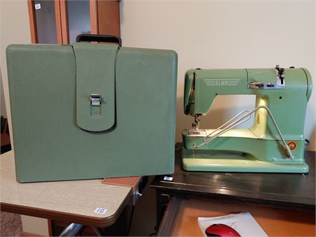 Elna Supermatic Vintage Sewing Machine- In Original Metal Case