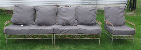 Outdoor Furniture, Metal Frame, Cushions