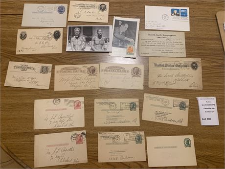 Historical, Govt, Advertising Postcard/Envelopes W/Pre-Printed Postage Stamps