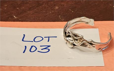Sterling Thomas Jim Navajo Cuff Bracelet 0.87 OZT