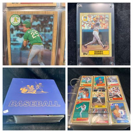 1987 Topps Baseball Card Set In Binder With Barry Bonds Rookie