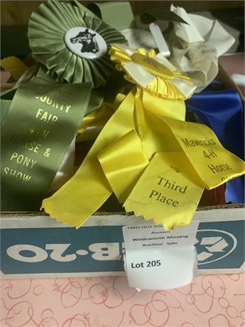 Vintage Horse County Fair Prize Ribbons Lot
