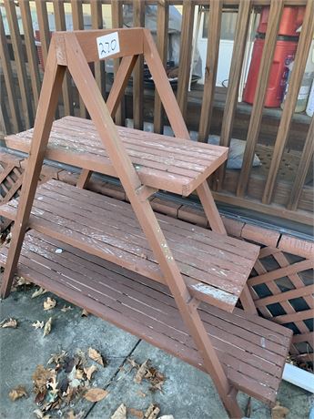 Wood Three Tier Plant/Garden Stand