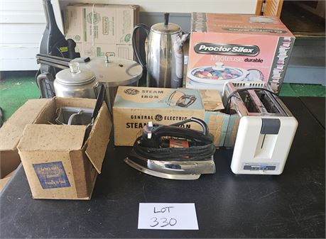 Proctor Silex Crockpot, GE Iron, Toaster & More