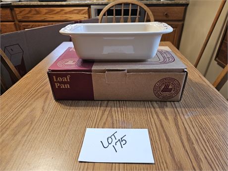 Longaberger Red Traditions Loaf Pan with Box