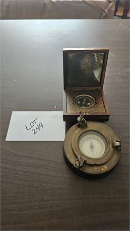 Antique Brass Ship Marine Compass's