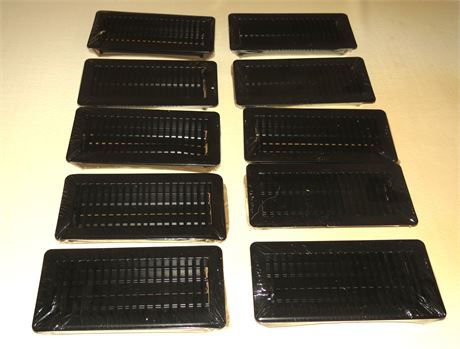 10 Black Floor Vents