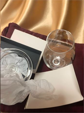Glencairn Copita Crystal Whiskey Tasting Glasses - 2 Sets (2 Glasses W/Lids)