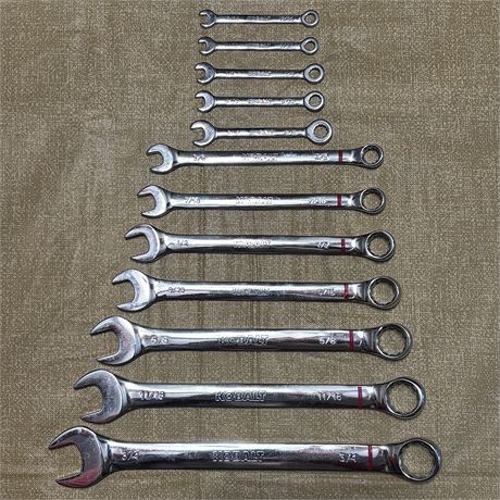 Kobalt 12 Pc. SAE Wrench Set (15/64 - 5/16; 3/8 - 3/4)