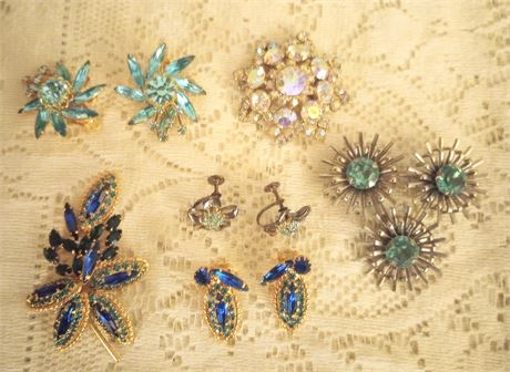 Costume Jewelry: Clip-on Earrings, Brooches