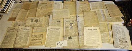 Vintage Mid-Late 1900's Newspapers: Medina County Gazette/Akron Daily Beacon