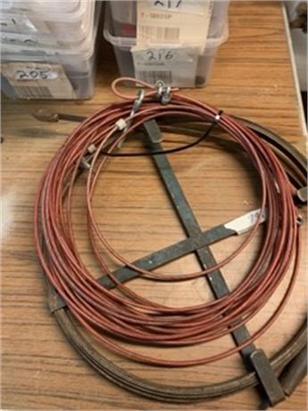 Vintage Drain Snake and Plastic Coated Wire Cable